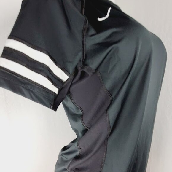 Nike Women's Black White Short Sleeve Training Performance T-Shirt Size L - Picture 4 of 9